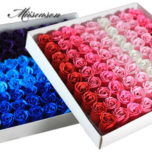 Load image into Gallery viewer, 81Pcs/lot Rose Bath Body Flower Floral Soap Scented Rose Flower Essential Wedding Valentine'S Day Gift Holding flowers
