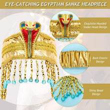 Load image into Gallery viewer, Women's Egyptian Headband Snake Beaded Headpiece Women's Egyptian Costume Accessory Beaded Headdress
