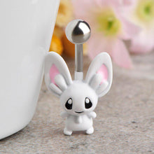 Load image into Gallery viewer, Funmor Rabbit Shape Navel Belly Button Rings For Women Summer Kawaii Animal Body Piercing Jewelry Bikini Tragus Nombril Ombligo
