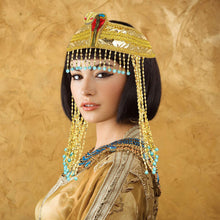 Load image into Gallery viewer, Women's Egyptian Headband Snake Beaded Headpiece Women's Egyptian Costume Accessory Beaded Headdress

