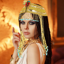 Load image into Gallery viewer, Women's Egyptian Headband Snake Beaded Headpiece Women's Egyptian Costume Accessory Beaded Headdress

