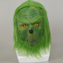Load image into Gallery viewer, Halloween Christmas Green Fur Monster Latex Mask Masquerade Party Funny Costume Props Cosplay
