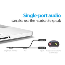 Load image into Gallery viewer, llano AUX 3.5mm Audio Splitter Cable 3.5mm Male to 2 Female Headphone Microphone Dual Interface Cable Stereo Live Broadcast Sing Recording
