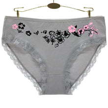 Load image into Gallery viewer, 6 PCS/LOT Underwear Women Panties Cotton Mid Rise Flowers Print Lace Sexy Briefs Plus Size Ladies Knickers for Women
