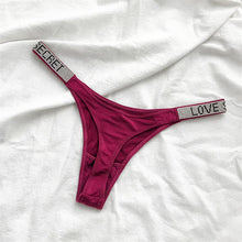 Load image into Gallery viewer, Sexy Women Pantie Crystal Rhinestone Underwear Thongs Low Rise Fitness Gym UnderwearPanties
