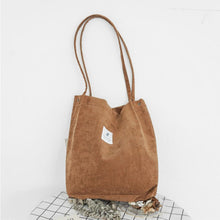 Load image into Gallery viewer, Fashion Women Corduroy Tote Bags Solid Color Casual Cross Body Large Capacity Sling Bag
