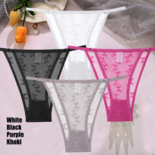 Load image into Gallery viewer, 4PCS/Set Sexy Lace Panties Women Solid Low Waist Transparent Briefs Female Breathable Underwear Soft Intimates Lingerie
