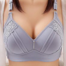 Load image into Gallery viewer, Plus Size Large Cup No Steel Rings Gather Thin Mould Cup Adjustable Lace Lingerie Bra
