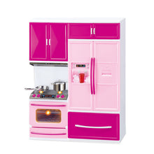 Load image into Gallery viewer, Simulation Kitchen Set Children Pretend Play Cooking Cabinet Tools Tableware Dolls Suits Toys Puzzle Educational Doll for Girls Gift
