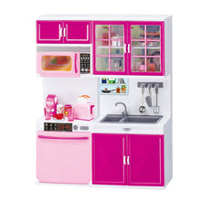 Load image into Gallery viewer, Simulation Kitchen Set Children Pretend Play Cooking Cabinet Tools Tableware Dolls Suits Toys Puzzle Educational Doll for Girls Gift
