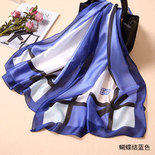 Load image into Gallery viewer, Spring and Summer New Silk Scarf Gift Silk Imitation Silk Women's Printed Imitation Mulberry Silk Beach Towel Shawl Scarf
