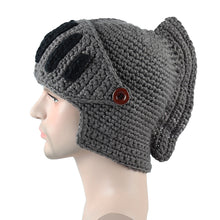 Load image into Gallery viewer, AliExpress Roman Knight Knitted Hat Winter Gladiator Mask Cap Handmade Knitted Men's Hat
