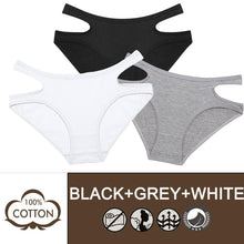 Load image into Gallery viewer, 3PCS/Set Sexy Hollow Cotton Panties For Women Low Waist Briefs Female Soft Breathabale Underwear Comfortable Lingerie
