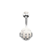 Load image into Gallery viewer, New Paw Semi Precious Stone Belly Bar Navel Ring Body Piercing Non Dangle
