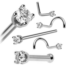 Load image into Gallery viewer, Zircon Nose Stud 7 Words Nose Ring Piercing Jewelry 5PCs
