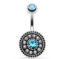 Load image into Gallery viewer, Creative Style Quality Diamond-Embedded Fixed Navel Nail Navel Ring
