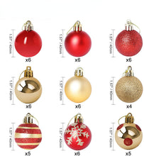 Load image into Gallery viewer, 4cm 50 PCs Christmas Hanging Christmas Ball Hand Painted Electroplating Ball Home Decoration Pendant
