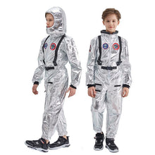 Load image into Gallery viewer, Silver Spaceman Jumpsuit Boys Astronaut Costume for Kids Halloween Cosplay Children Pilot Carnival Party Fancy Dress
