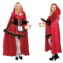 Load image into Gallery viewer, little red riding hood costume fancy adult cheap hallowen dressing up fantasia feminina christmas costumes
