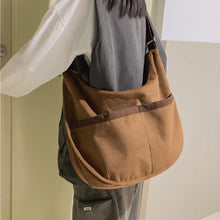 Load image into Gallery viewer, Fashion Women Corduroy Roomy Bag Retro Oversized Shoulder Crossbody Bag for Girls

