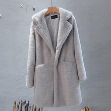 Load image into Gallery viewer, Women Mink Faux Fur Coat Solid Female Turn Down Collar Winter Warm Fake Fur Lady Coat Casual Jacket
