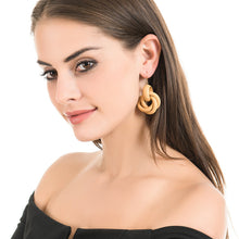Load image into Gallery viewer, Vintage Oak Earrings Female Personality Spiral Ring Earrings Jewelry
