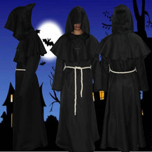 Load image into Gallery viewer, Halloween Cosplay Costume Medieval Monk Costume Monk Robe Wizard Costume Clerical Dress Christian
