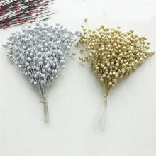 Load image into Gallery viewer, Christmas Decoration Pistachio Living Room Display Gold Powder Berry Fake Flower Party Photography Supplies Flower Arrangement with Fruit
