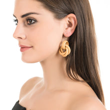 Load image into Gallery viewer, Vintage Oak Earrings Female Personality Spiral Ring Earrings Jewelry
