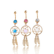 Load image into Gallery viewer, Belly Dance Piercing Jewelry Zircon Navel Ring Navel Ring Navel Decoration Navel Stud Solid
