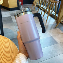 Load image into Gallery viewer, 890/600ML Stainless Steel Coffee Thermos Mug Travel Tumbler Cups Vacuum Flask Thermos Bottle With Straw Garrafa Termica Gift
