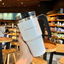 Load image into Gallery viewer, 890/600ML Stainless Steel Coffee Thermos Mug Travel Tumbler Cups Vacuum Flask Thermos Bottle With Straw Garrafa Termica Gift
