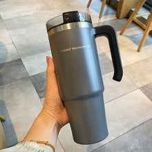 Load image into Gallery viewer, 890/600ML Stainless Steel Coffee Thermos Mug Travel Tumbler Cups Vacuum Flask Thermos Bottle With Straw Garrafa Termica Gift

