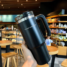 Load image into Gallery viewer, 890/600ML Stainless Steel Coffee Thermos Mug Travel Tumbler Cups Vacuum Flask Thermos Bottle With Straw Garrafa Termica Gift
