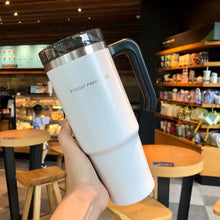 Load image into Gallery viewer, 890/600ML Stainless Steel Coffee Thermos Mug Travel Tumbler Cups Vacuum Flask Thermos Bottle With Straw Garrafa Termica Gift
