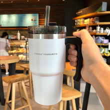 Load image into Gallery viewer, 890/600ML Stainless Steel Coffee Thermos Mug Travel Tumbler Cups Vacuum Flask Thermos Bottle With Straw Garrafa Termica Gift
