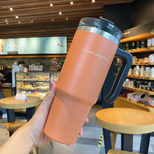 Load image into Gallery viewer, 890/600ML Stainless Steel Coffee Thermos Mug Travel Tumbler Cups Vacuum Flask Thermos Bottle With Straw Garrafa Termica Gift
