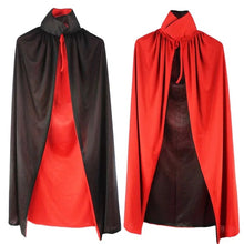 Load image into Gallery viewer, Halloween Cloak Cos Double-Layer Black and Red Vampire Cloak Death Pirate Children Adult Party Performance Witch
