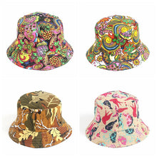 Load image into Gallery viewer, Printed Bucket Hat Ins Trendy Flat Top Outdoor Sun-Proof Basin Hat Summer Outdoor Sun Hat
