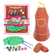Load image into Gallery viewer, Children's painting set painting coat palette paint brush waterproof apron art painting coat
