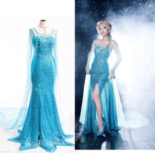 Load image into Gallery viewer, Cos Halloween Foreign Trade Frozen Adult Dress Princess Elsa Stage Wedding Dress Dress
