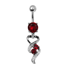 Load image into Gallery viewer, Product Medical Steel Navel Stud Creative Zircon Navel Decoration Umbilical Ring Piercing Jewelry
