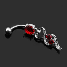 Load image into Gallery viewer, Product Medical Steel Navel Stud Creative Zircon Navel Decoration Umbilical Ring Piercing Jewelry
