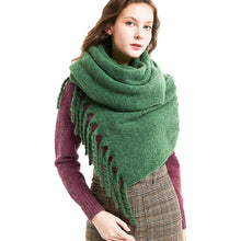 Load image into Gallery viewer, Season New Thick Tassel Circle Sand Solid Color Scarf Women's Thickened Men's Shawl
