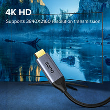 Load image into Gallery viewer, 4K 1.8m Type C to HDMI Cable Video Converter Adapter Type-C to HDMI 4K/60Hz HD Cable for Laptop TV Projector Video Cinema-level Cable
