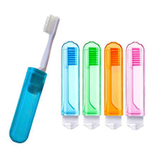 Load image into Gallery viewer, Travel Toothbrush Compact Folding Hygienic Pocket Holiday Camping Toothpaste
