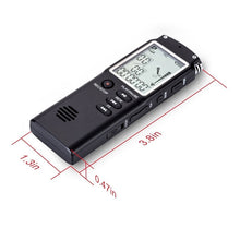 Load image into Gallery viewer, 8GB/16GB/32GB High-Quality Digital Audio Voice Recorder a key lock screen Telephone Recording Real Time Display with MP3 Player
