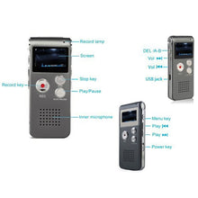 Load image into Gallery viewer, 8GB Digital Voice Recorder Telephone Audio Recorder MP3 Player Dictaphone

