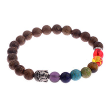 Load image into Gallery viewer, 8mm New Natural Wood Beads Bracelets Men Black Ethinc Meditation White Bracelet Women Prayer Jewelry Yoga Bracelet Homme
