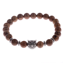 Load image into Gallery viewer, 8mm New Natural Wood Beads Bracelets Men Black Ethinc Meditation White Bracelet Women Prayer Jewelry Yoga Bracelet Homme
